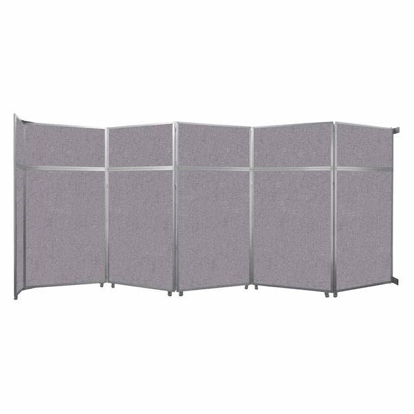 Versare Operable Wall Folding Room Divider 19'6" x 8'5-1/4" Cloud Gray Fabric 1070508 - main